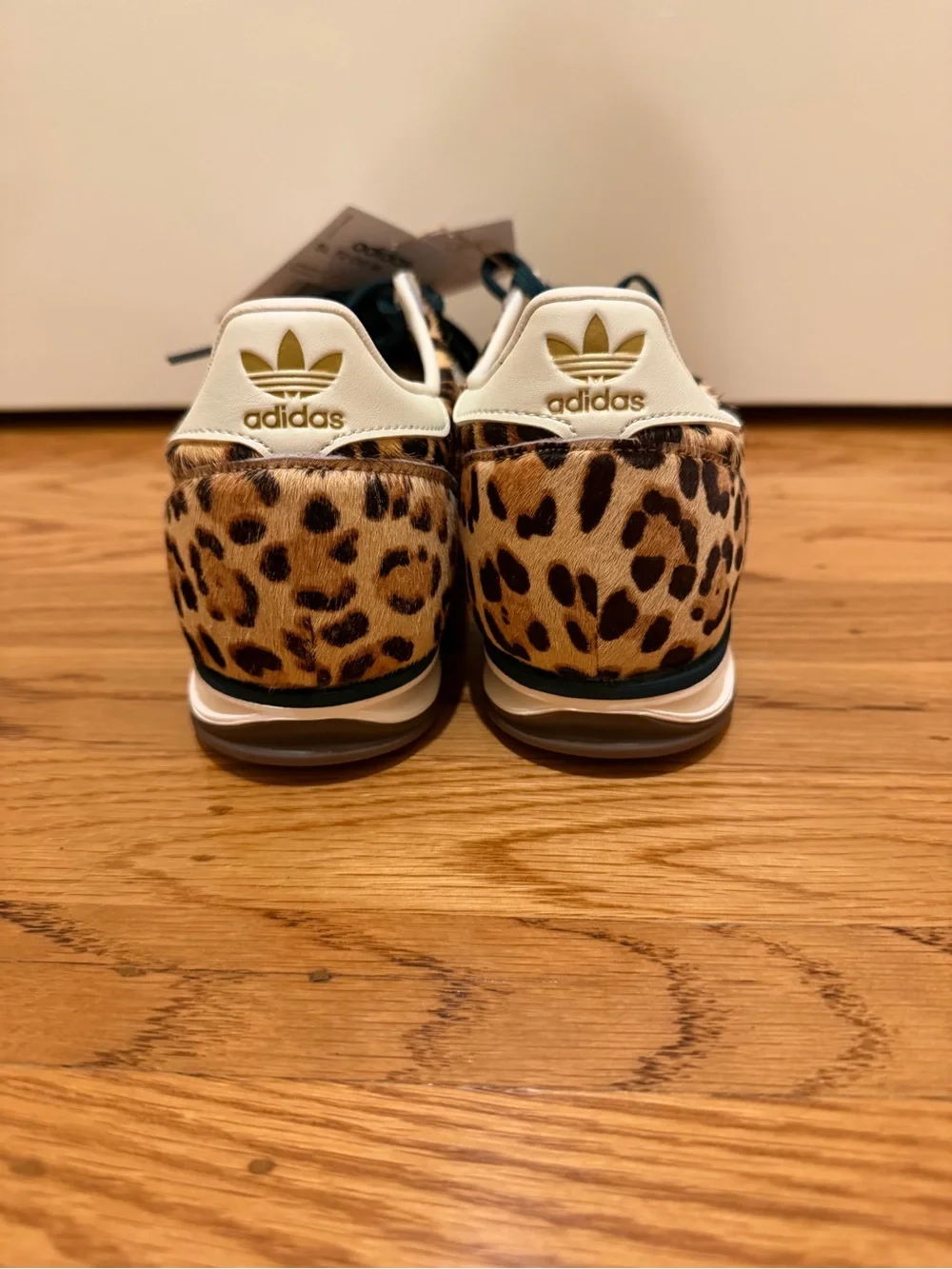Adidas Women's Leopard Print Gazelle Sneakers in Brown